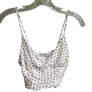 Urban Outfitters Crop top Tank Top Mesh Polka Dot White And Black Small